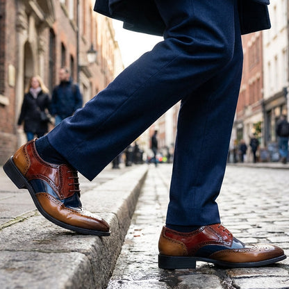 Men's Classic Wingtip Brogue Oxford Shoes