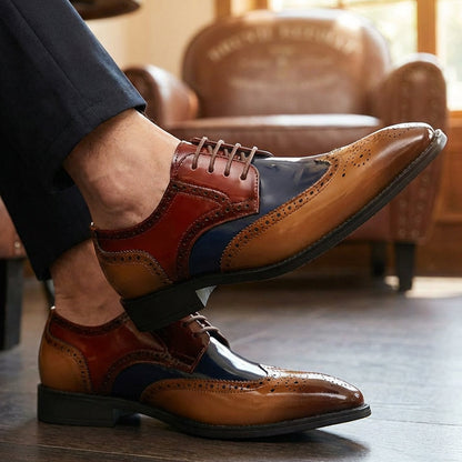 Men's Classic Wingtip Brogue Oxford Shoes
