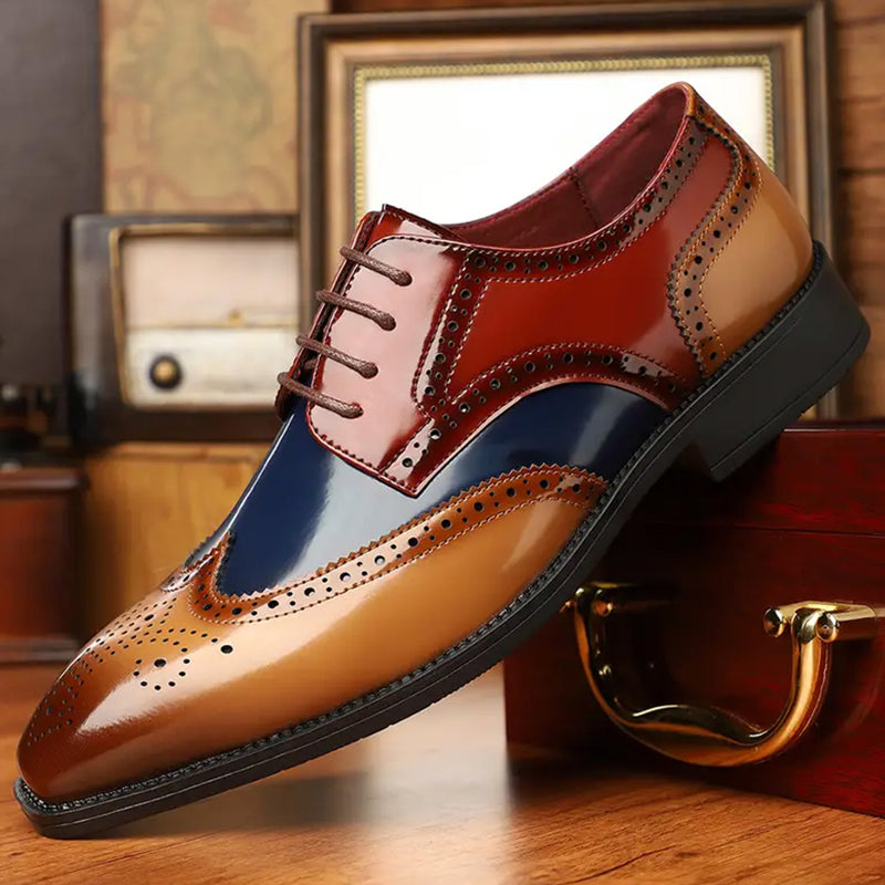 Men's Classic Wingtip Brogue Oxford Shoes