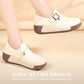 Women's Platform Round-Toe Loafers with Buckle