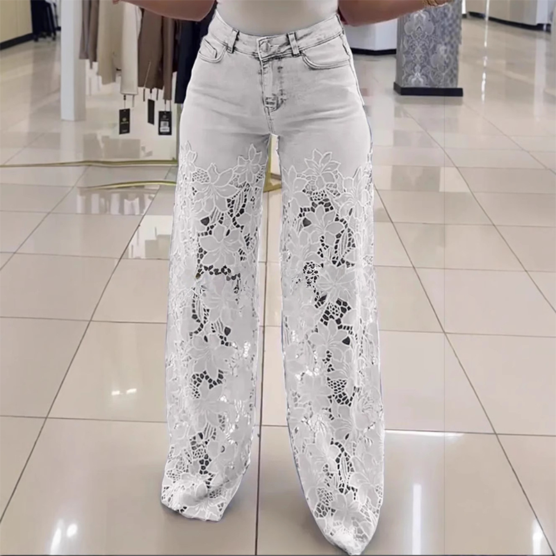 📢📢Big Sale Now On!⏰Fashion Lace Patchwork Denim Jeans