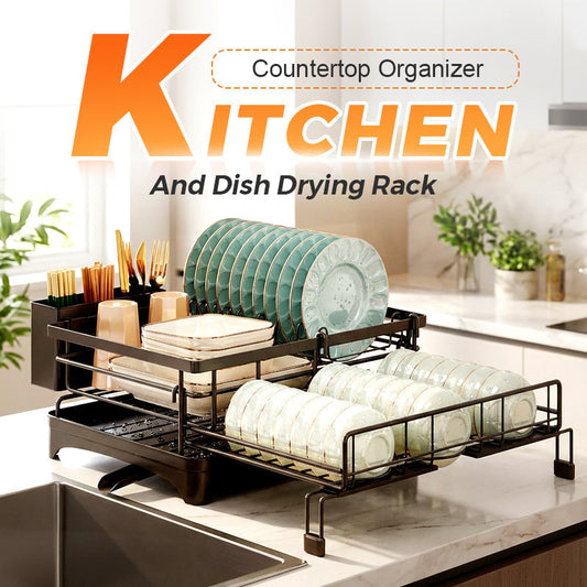 🔥2026 New Arrivals: 50% Off for a Limited Time!🔥Kitchen Countertop Organizer and Dish Drying Rack