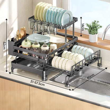 🔥2026 New Arrivals: 50% Off for a Limited Time!🔥Kitchen Countertop Organizer and Dish Drying Rack