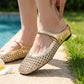 Women's Woven Square-Toe Mary Jane Mules