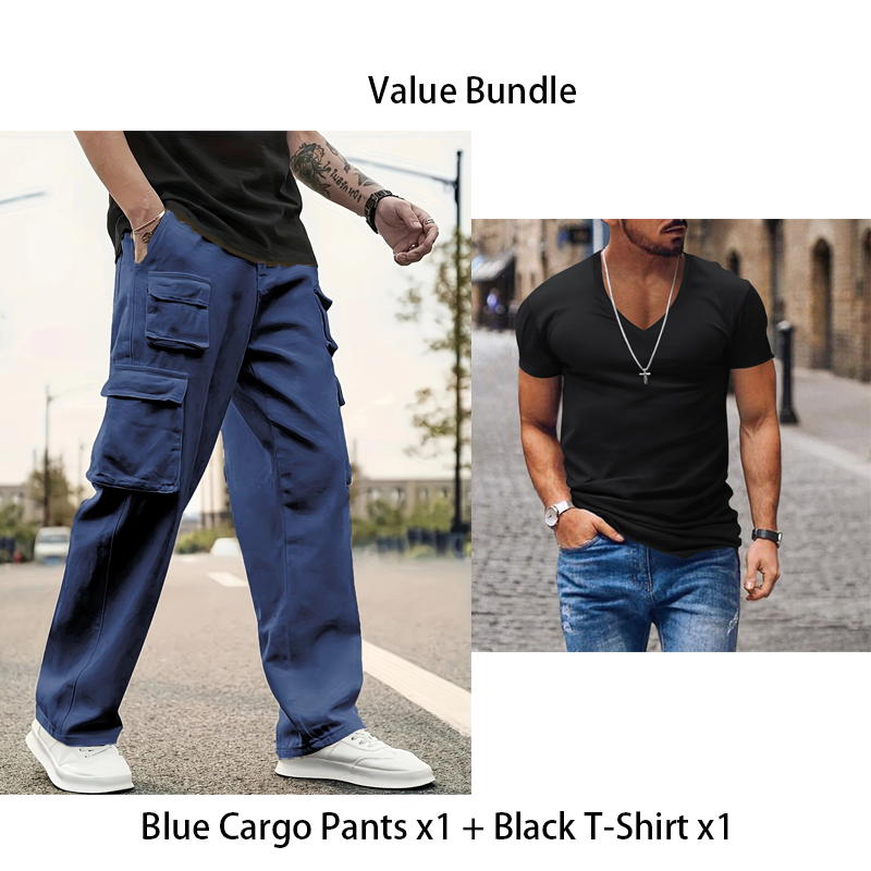 🔥Hot Sale Deals-Men's Multi-Pocket Straight-Leg Cargo Pants