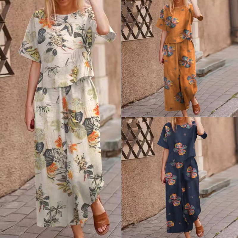 🔥Limited-time offer--Women's Loose Print Top ＆ Pants 2-Piece Set✨