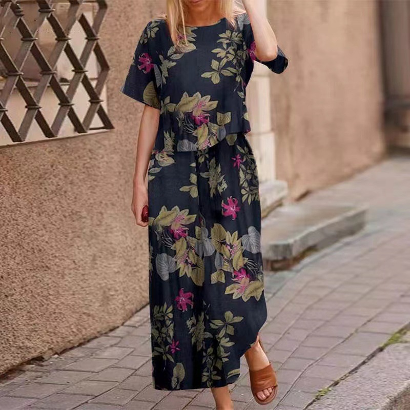 🔥Limited-time offer--Women's Loose Print Top ＆ Pants 2-Piece Set✨
