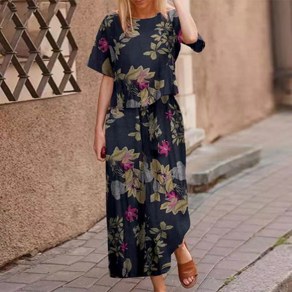🔥Limited-time offer--Women's Loose Print Top ＆ Pants 2-Piece Set✨