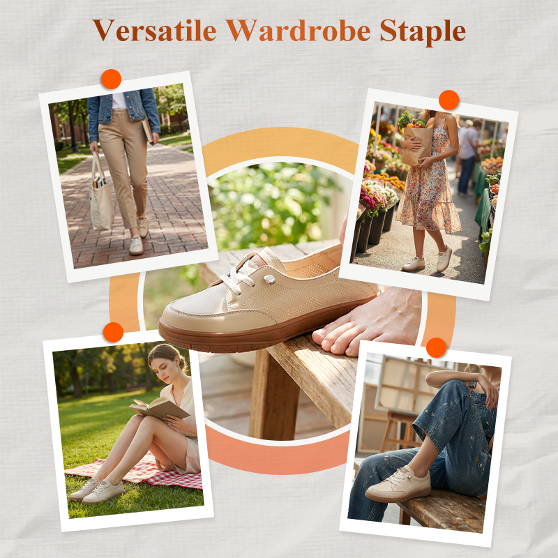 Women's Soft Sole Lace-Up Casual Shoes