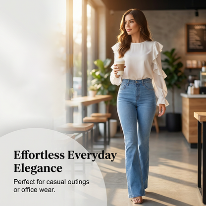 💎 50% OFF! 💎 Women's High-Waist Stretch Flare Jeans – Peach Lift, 4-Way Stretch & Leg-Lengthening Silhouette