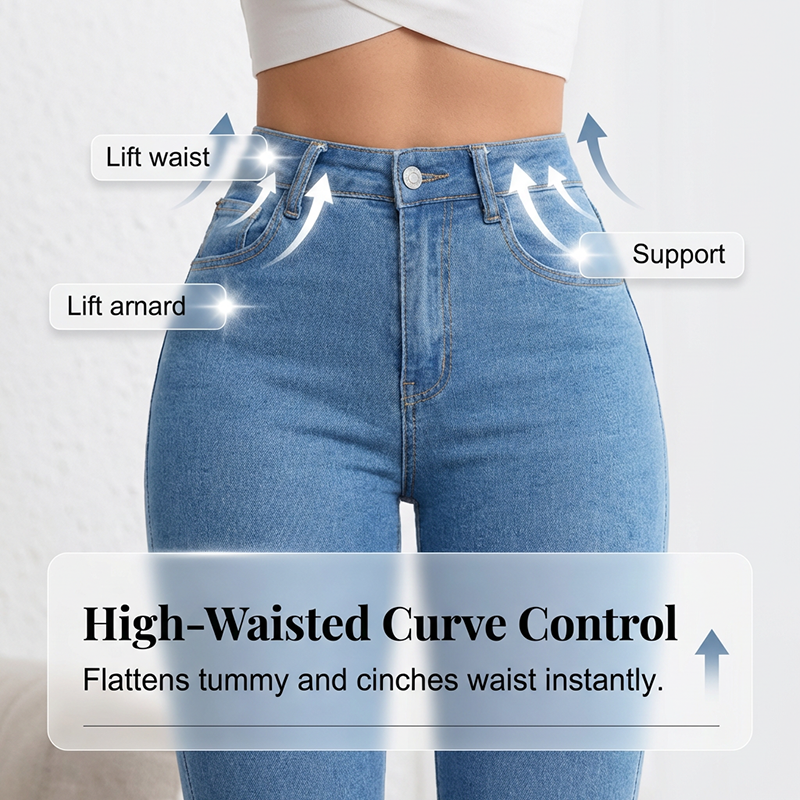 💎 50% OFF! 💎 Women's High-Waist Stretch Flare Jeans – Peach Lift, 4-Way Stretch & Leg-Lengthening Silhouette