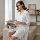 🔥Hot Sale Deals-Women's Loose-Fit Mid-Length Button-Down Shirt