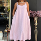 Women's Cotton Linen Cami Dress with Pockets