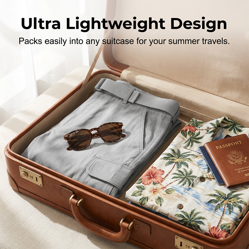 Men's Quick-Dry Cargo Shorts with Belt