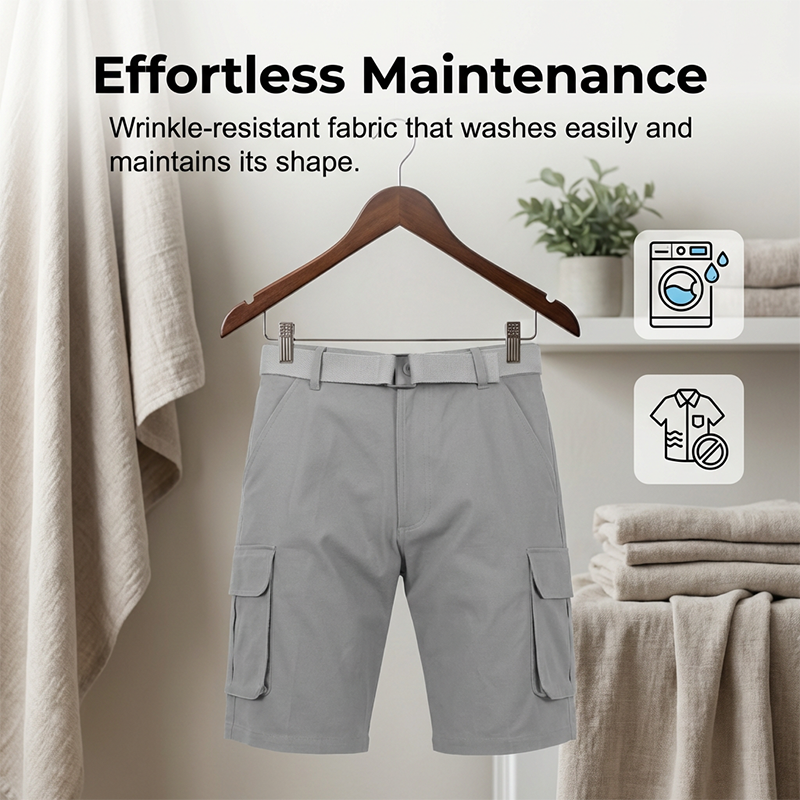 Men's Quick-Dry Cargo Shorts with Belt