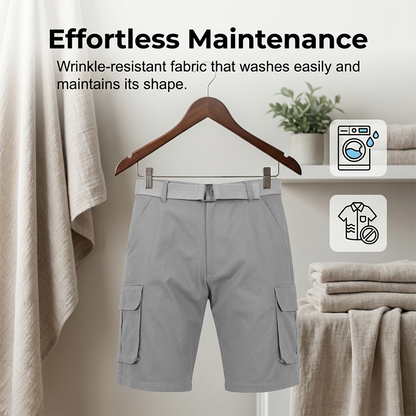 Men's Quick-Dry Cargo Shorts with Belt
