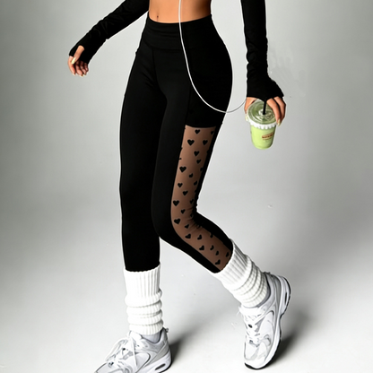 🧘New arrival 50% OFF!💕 Women's Mesh High Waist Yoga Pants – Tummy Control, Side Pocket & Butt-Lifting 🍑