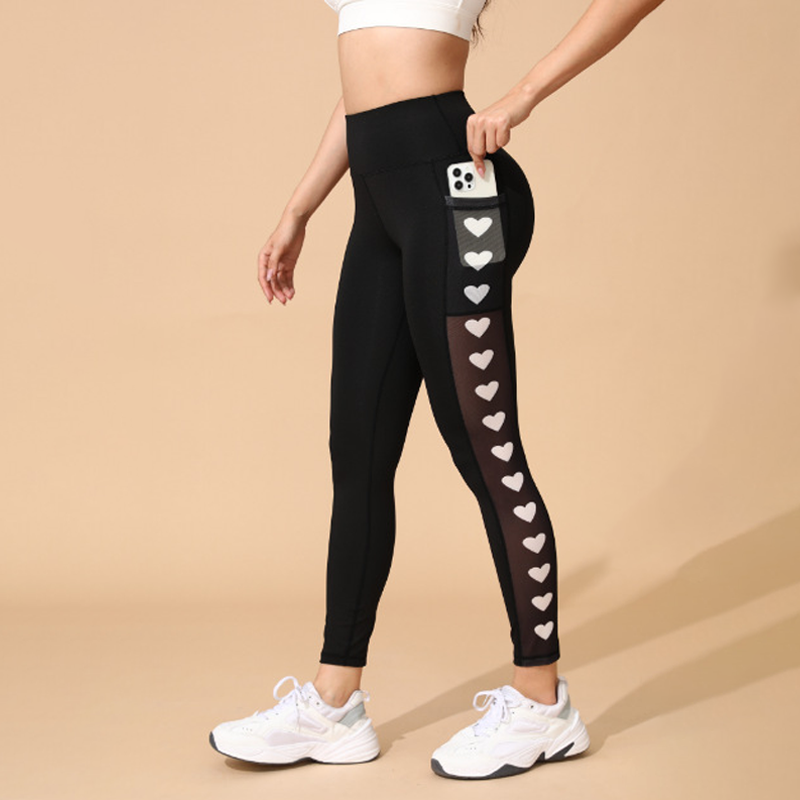 🧘New arrival 50% OFF!💕 Women's Mesh High Waist Yoga Pants – Tummy Control, Side Pocket & Butt-Lifting 🍑