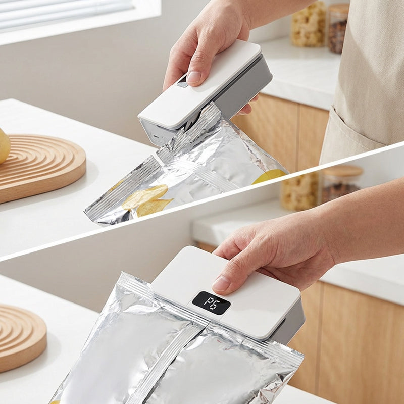 🔋 50% OFF NOW! 🔥 Rechargeable 2-in-1 Mini Bag Sealer with Cutter – USB-C, 6-Level Heat & Magnetic Design ✨