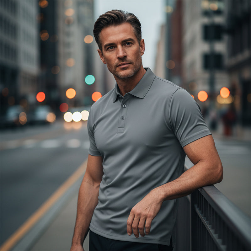 📢📢BIG SALE !!⏰50 % OFF !!Men's Quick-Dry Short-Sleeve Lapel T-Shirt