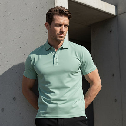 📢📢BIG SALE !!⏰50 % OFF !!Men's Quick-Dry Short-Sleeve Lapel T-Shirt