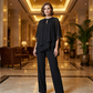 Elegant Asymmetrical Two-Piece Pant Set