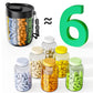 Pill Dispenser Bottle with 6 Compartments
