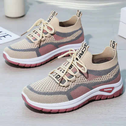 👟 Lightweight Comfort | Women's Breathable Lace-Up Walking Shoes