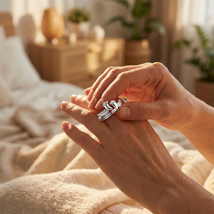 "Mommy of an Angel" Footprint Memorial Ring