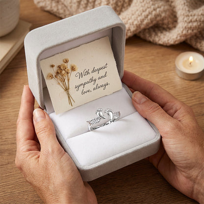 "Mommy of an Angel" Footprint Memorial Ring