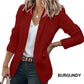 🎁New arrival 50% OFF💥Elegant Soft Solid Color Lapel Buttons Jacket
