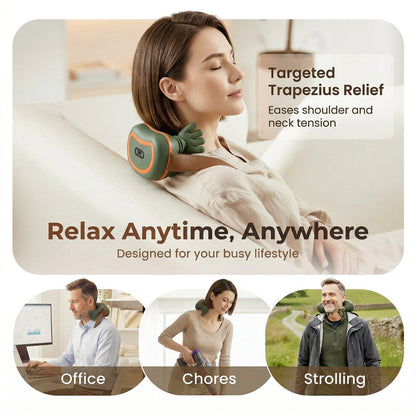4D Wearable Neck and Shoulder Massager with Heat🔥 Enjoy a massage, burn fat, and relieve neck pain and tension ✨