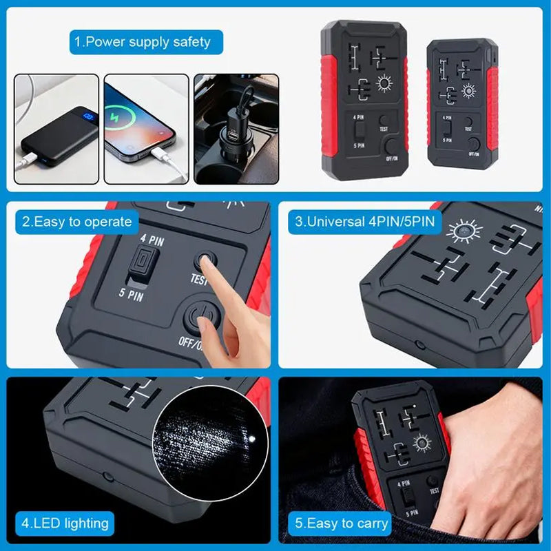 USB-C Car Relay Tester for 4/5 Pin Relays