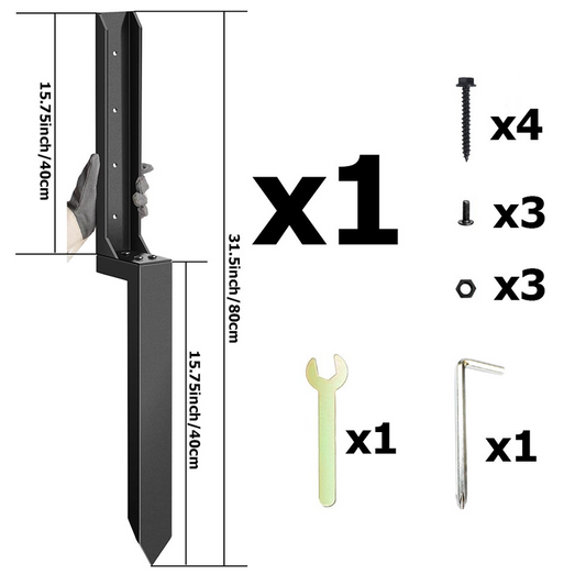 🏡Heavy-Duty Fence Post Repair Kit – Sturdy & Rustproof, Easy to Install, Strong Support, Effective for Fixing Loose & Broken Fence Posts