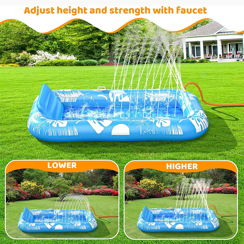 🥳2026 HOT SALE🥳💞50K+ SOLD!😎💦 50% OFF! Inflatable Tanning Pool Lounger – Smart spray cools you automatically. Detachable pillow, cup holders & safety handles. Holds 2 adults (350lb). Perfect for garden or beach! 🏖️🌞