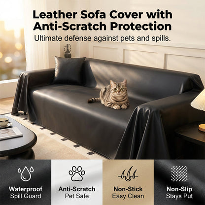 ✨Faux Leather Non-Slip Sofa Cover