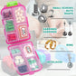 10-Compartment Travel Pill Organizer with 147 Medicine Labels
