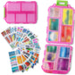 10-Compartment Travel Pill Organizer with 147 Medicine Labels