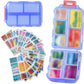 10-Compartment Travel Pill Organizer with 147 Medicine Labels
