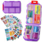 10-Compartment Travel Pill Organizer with 147 Medicine Labels