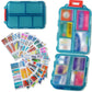 10-Compartment Travel Pill Organizer with 147 Medicine Labels