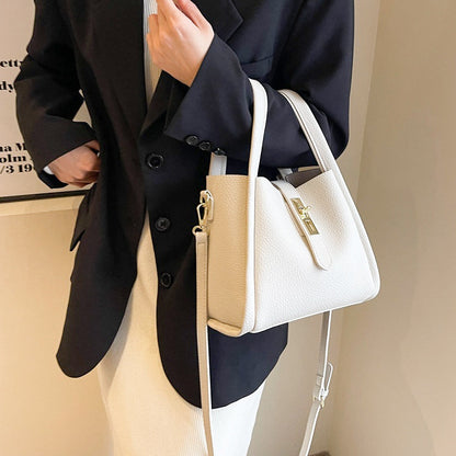 Women's Large Capacity Faux Leather Bucket Bag