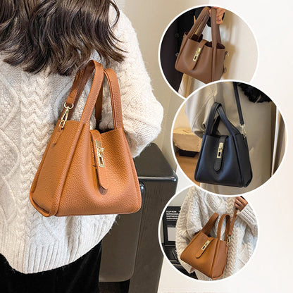 Women's Large Capacity Faux Leather Bucket Bag