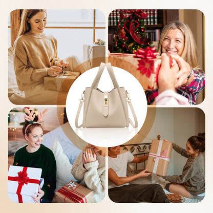 Women's Large Capacity Faux Leather Bucket Bag
