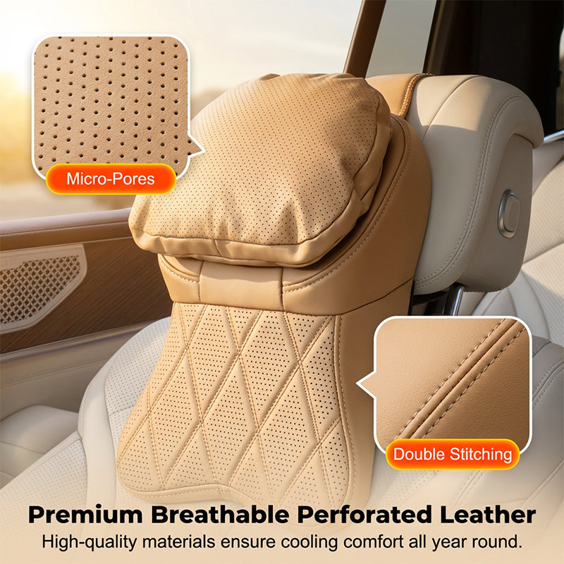 ⏳LAST DAY SALE 50% OFF! Aviation-Grade PU Leather Car Headrest