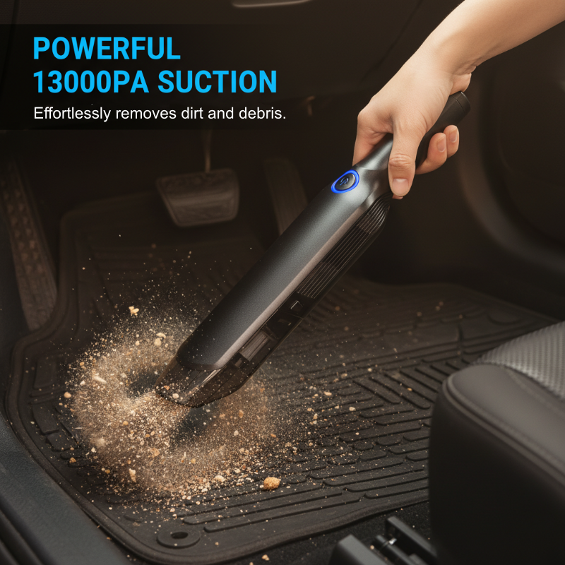 🥳2026 HOT SALE🥳💞50K+ SOLD!💥💪🐕 50% OFF! Handheld Vacuum Cleaner – 13000Pa deep suction, 4000mAh battery. Lightweight, washable filter. Perfect for upholstery, car seats & pet hair. 🚘🛡️