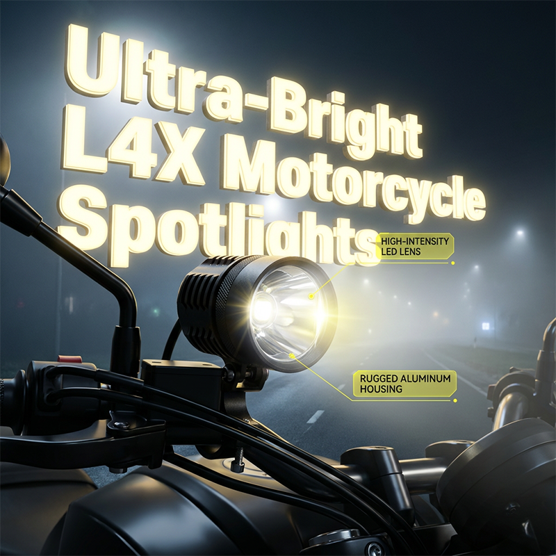 L4X Motorcycle LED Auxiliary Spotlights