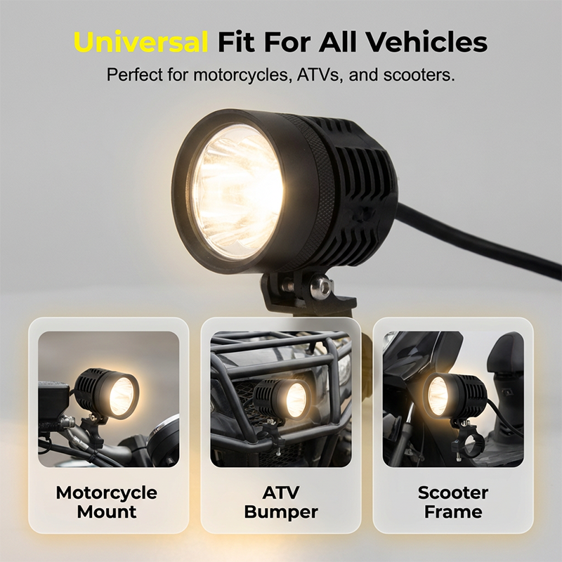 L4X Motorcycle LED Auxiliary Spotlights