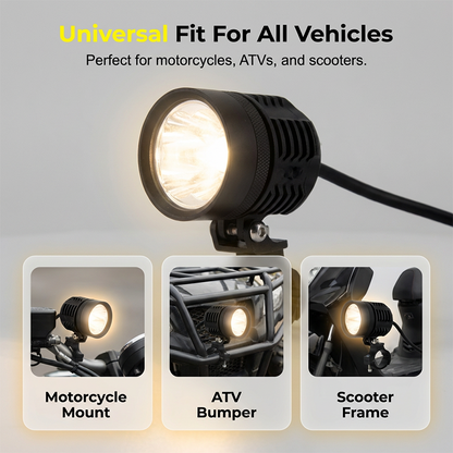 L4X Motorcycle LED Auxiliary Spotlights