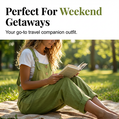 Women's Casual Loose Fit Button-Front Overalls